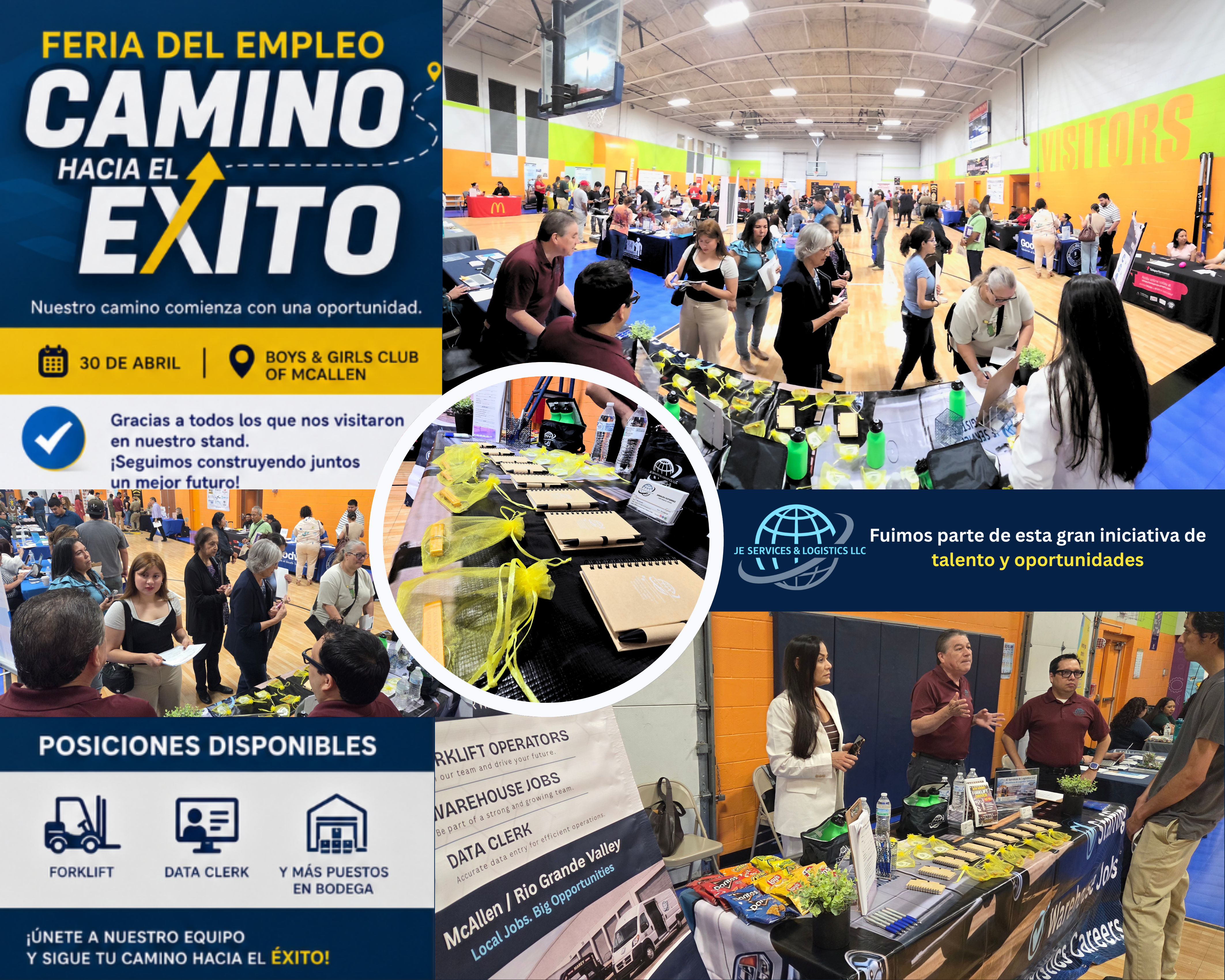 JE Services & Logistics team at the Feria del Empleo job fair